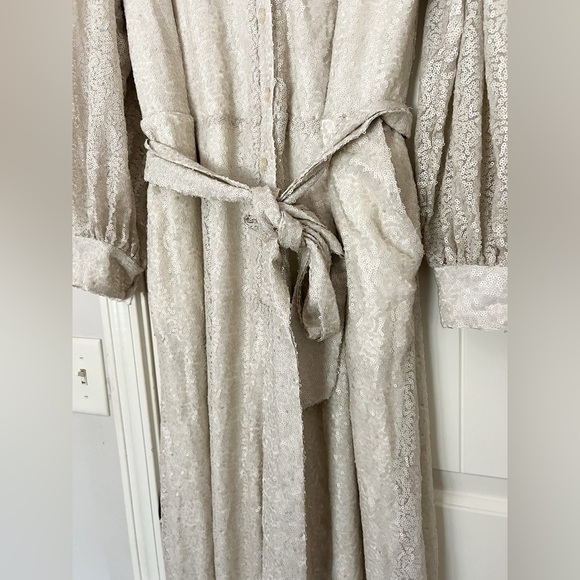 Eloquii Sequin Button Front Belted Jumpsuit - Picture 6 of 13